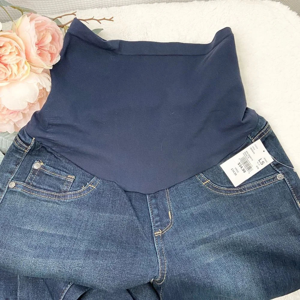 Motherhood Maternity Indigo Blue Bootcut Denim Jeans Long Small